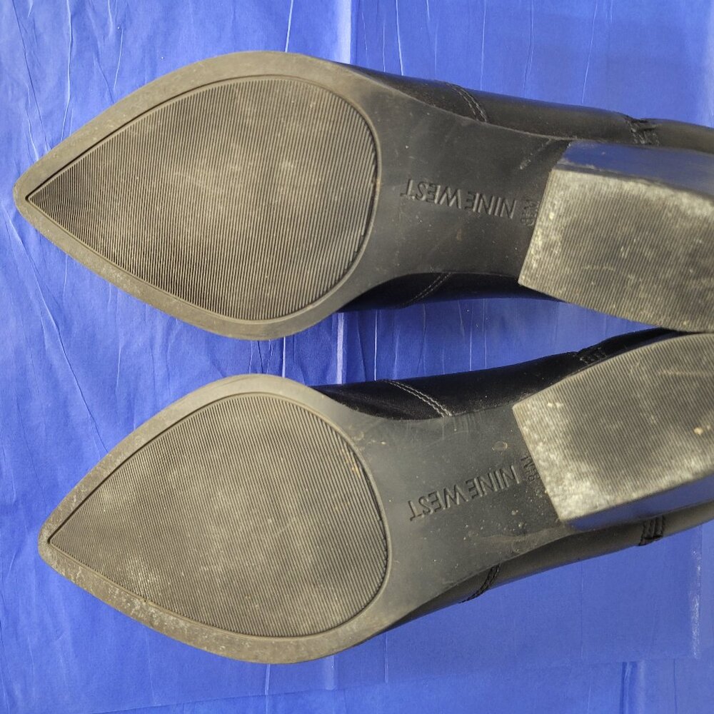 Nine West Leather Western Ankle Booties Size 8.5 - Picture 10 of 14